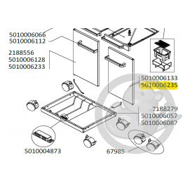 Porte droite sans poignée noire barbecue CAMPINGAZ 5010006235