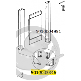 Supports axe portes + 2 équerres chassis barbecue CAMPINGAZ 5010003346