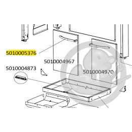 Poignée acier chrome gauche ou droite + vis barbecue CAMPINGAZ 5010005376