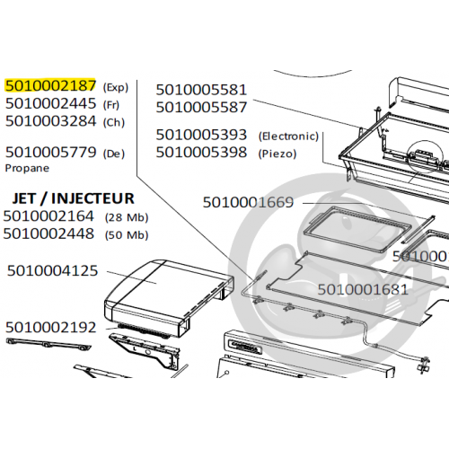 Campingaz tubulure rechaud 4 series LS- LS + - EXS INT 5010002187