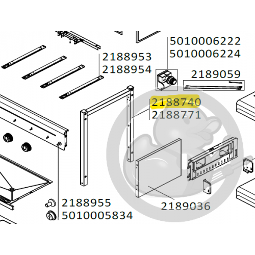 Tube en U pour chariot (X2) - modèles avec roues barbecue CAMPINGAZ 2188740