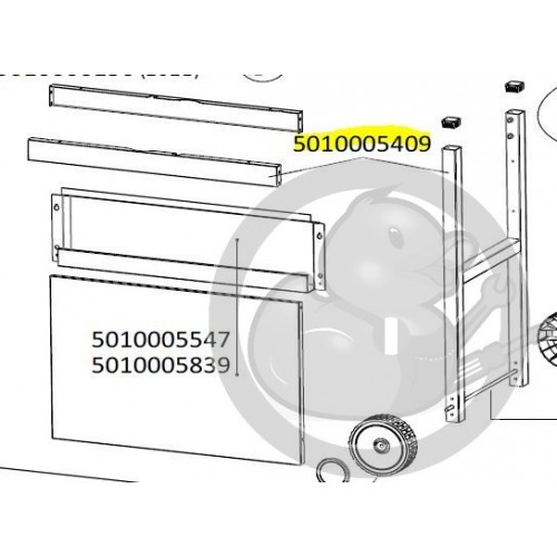 Tube chariot + support cuve plancha CAMPINGAZ 5010005409