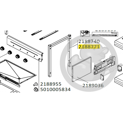 Tube en U pour chariot (X2) - modèles avec roulettes barbecue CAMPINGAZ 2188771