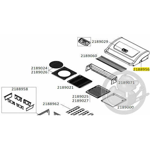 Couvercle sans thermomètre gris foncé barbecue CAMPINGAZ 2188956