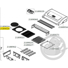 Grille de cuisson fonte émaillée brillante barbecue CAMPINGAZ 2189026