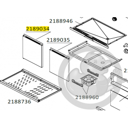 Porte gauche grise foncée barbecue CAMPINGAZ 2189034