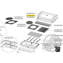 Couvercle émaillé avec thermomètre noir barbecue CAMPINGAZ 5010003285