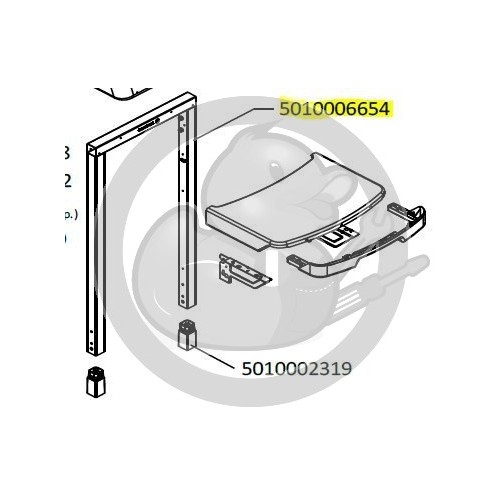 Tube chariot X2 pour plancha CAMPINGAZ 5010006654