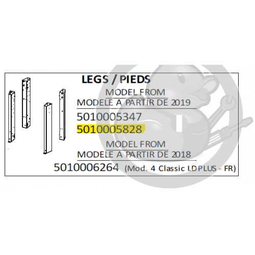 Kit pieds (X4) barbecue CAMPINGAZ 5010005828