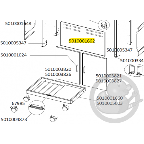 Panneau arrière barbecue CAMPINGAZ 5010001662