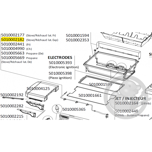 Tubulure réchaud 28 Mb barbecue CAMPINGAZ 5010002182