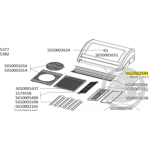 Poignée inox + isolant + embouts barbecue CAMPINGAZ 5010002193