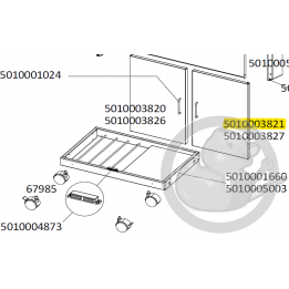 Porte droite sans poignée grise claire barbecue CAMPINGAZ 5010003821