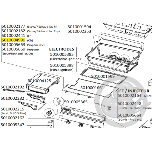 Tubulure 28Mb 1/4" barbecue CAMPINGAZ 5010004990