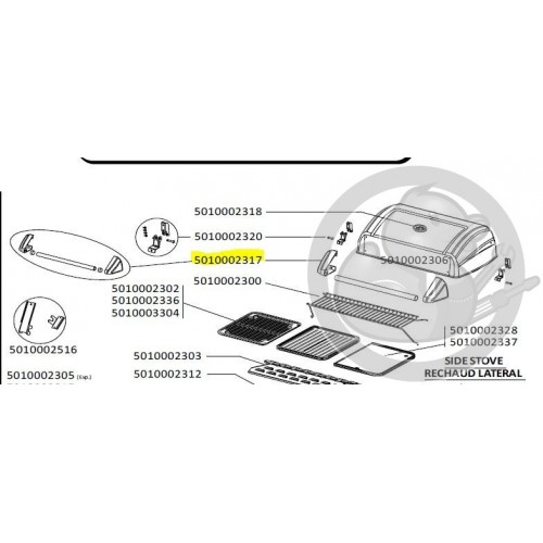 Kit poignée couvercle barbecue CAMPINGAZ 5010002317