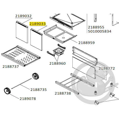 Porte droite grise foncée barbecue CAMPINGAZ 2189033