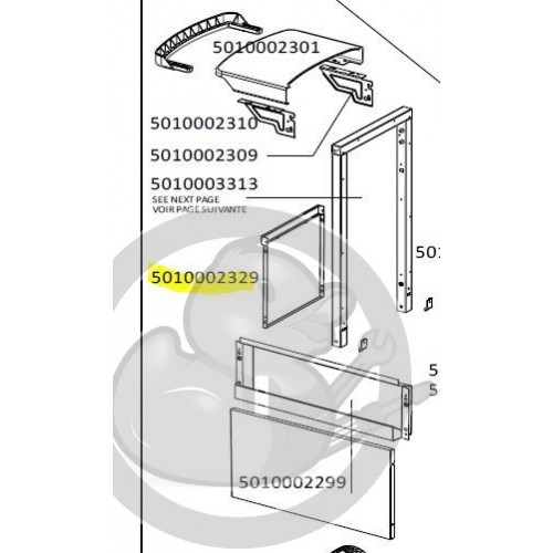 Tôle latérale 2 série barbecue CAMPINGAZ 5010002329