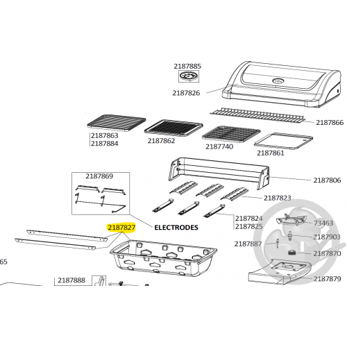 Cuve avec supports grilles barbecue CAMPINGAZ 2187827