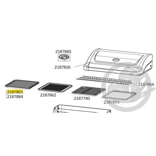 Grille cuisson fonte émaillée mate barbecue CAMPINGAZ 2187863