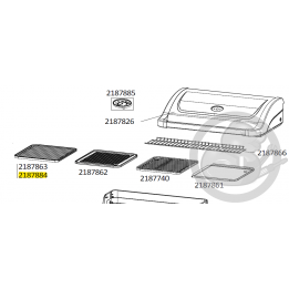 Grille de cuisson fonte émaillée brillante barbecue CAMPINGAZ 2187884