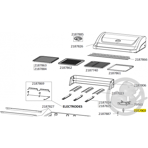 Piezo simple et double gris clair barbecue CAMPINGAZ 2187903