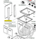 Tiroir à graisse + bouchon + joint gris clair barbecue CAMPINGAZ 5010006061