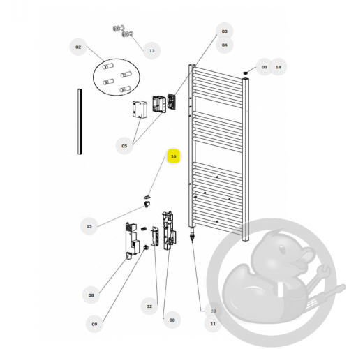 Protection interrupteur sèche serviettes Atlantic Thermor 091754