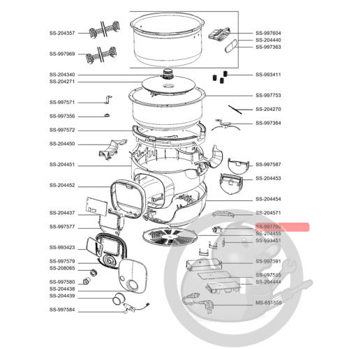 Connecteur multicuiseur intelligent cookeo mini Moulinex SS-997760