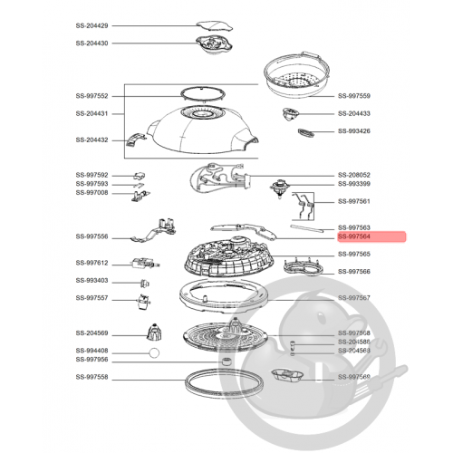 Plaque multicuiseur intelligent cookeo mini Moulinex SS-997564