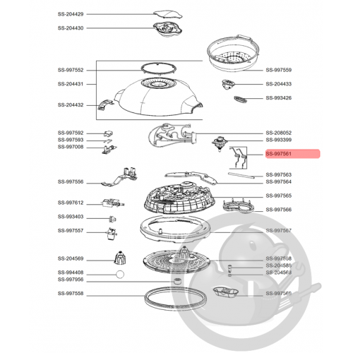 Ressort multicuiseur intelligent cookeo mini Moulinex SS-997561