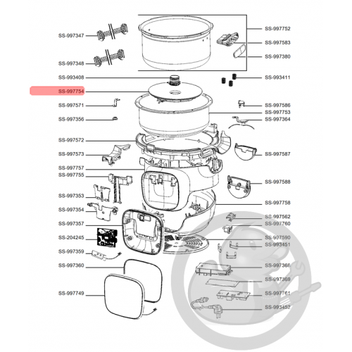 Résistance multicuiseur intelligent cookeo touch mini Moulinex SS-997754