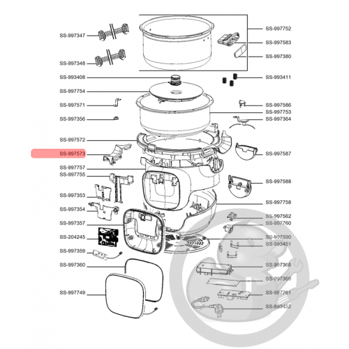 Enjoliveur multicuiseur intelligent cookeo touch mini Moulinex SS-997573