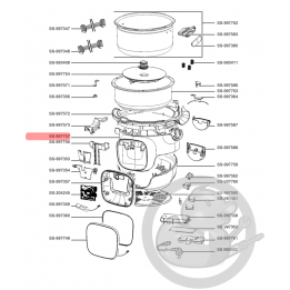 Boîtier supérieur multicuiseur intelligent cookeo touch mini Moulinex SS-997757