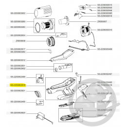 Corps noir aspirateur à main Xforce flex Rowenta SS-2230002618