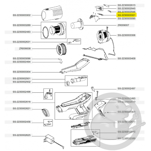 Carte électronique auto aspirateur à main Xforce flex Rowenta SS-2230003331