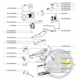 Flasque support batterie noire aspirateur à main Xforce flex Rowenta SS-2230002611