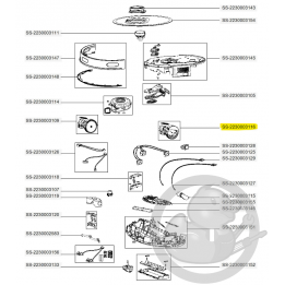 Roue gauche + moteur aspirateur X-plorer Rowenta SS-2230003116