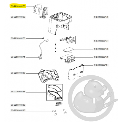 Isolant phonique aspirateur X-plorer Rowenta SS-2230003170