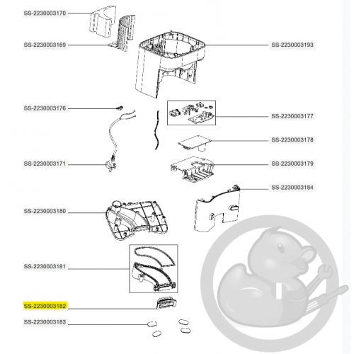 Joint avant aspirateur X-plorer Rowenta SS-2230003182