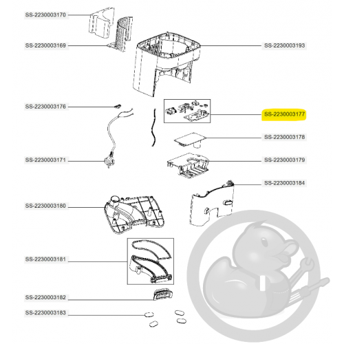 Carte électronique aspirateur X-plorer Rowenta SS-2230003177