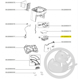 Support carte électronique aspirateur X-plorer Rowenta SS-2230003179