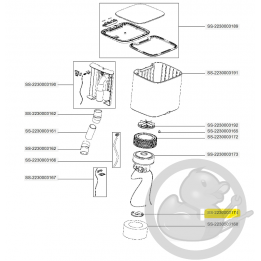 Amortisseur arrière moteur aspirateur X-plorer Rowenta SS-2230003174