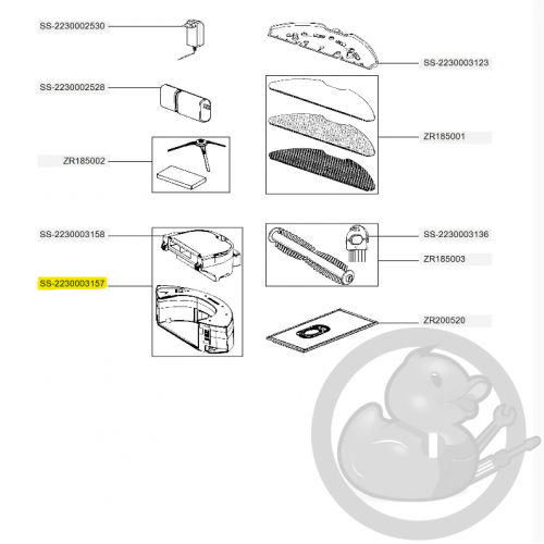 Réservoir + bac gris + pompe aspirateur X-plorer Rowenta SS-2230003157