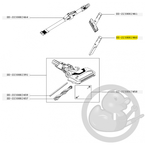 Suceur étroit gris aspirateur à main Xforce flex Rowenta SS-2230002460