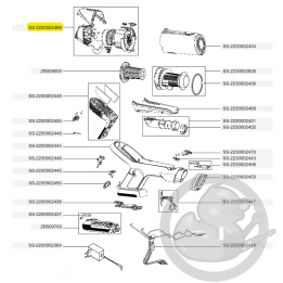 Bloc moteur rouge aspirateur à main Xforce flex Rowenta SS-2230002468