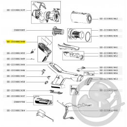 Arrière de poignée noire aspirateur à main Xforce flex Rowenta SS-2230002448