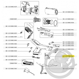 Bouton boost + ressort rouge aspirateur à main Xforce flex Rowenta SS-2230002447