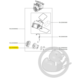 Moteur V1J-pe22l aspirateur sans sac Rowenta RS-2230000963