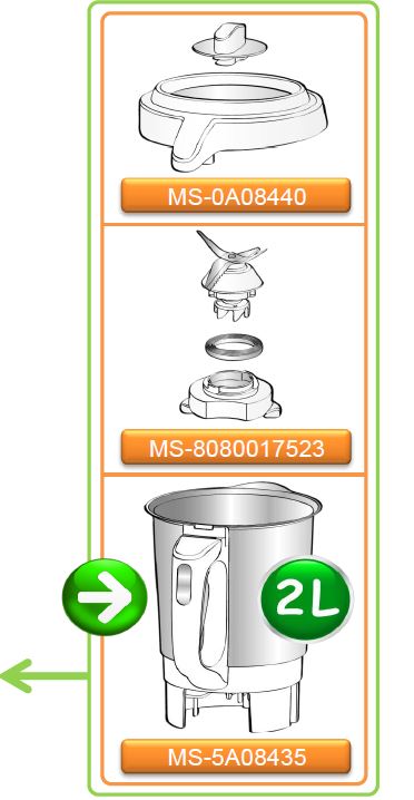 Couteau + joint pour blender SOUP & CO MOULINEX, MS-0A08220 - Coin Pièces