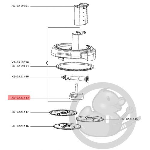 Support disque noir robot Companion Moulinex MS-0A21443